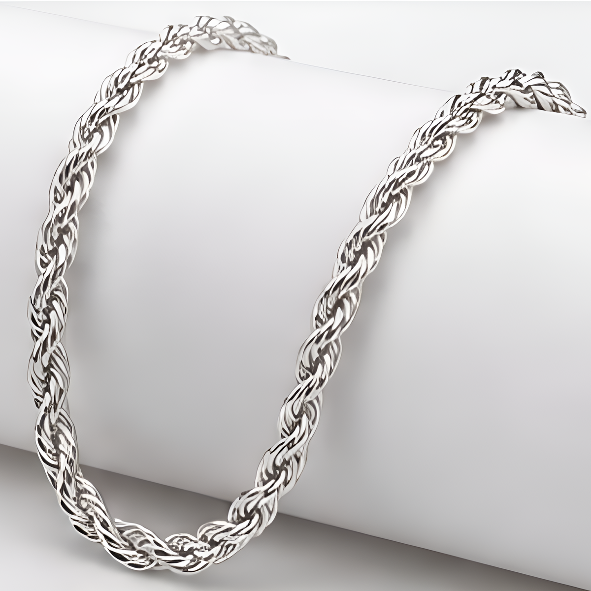 LUCENT HELIX Silver Rope Chain