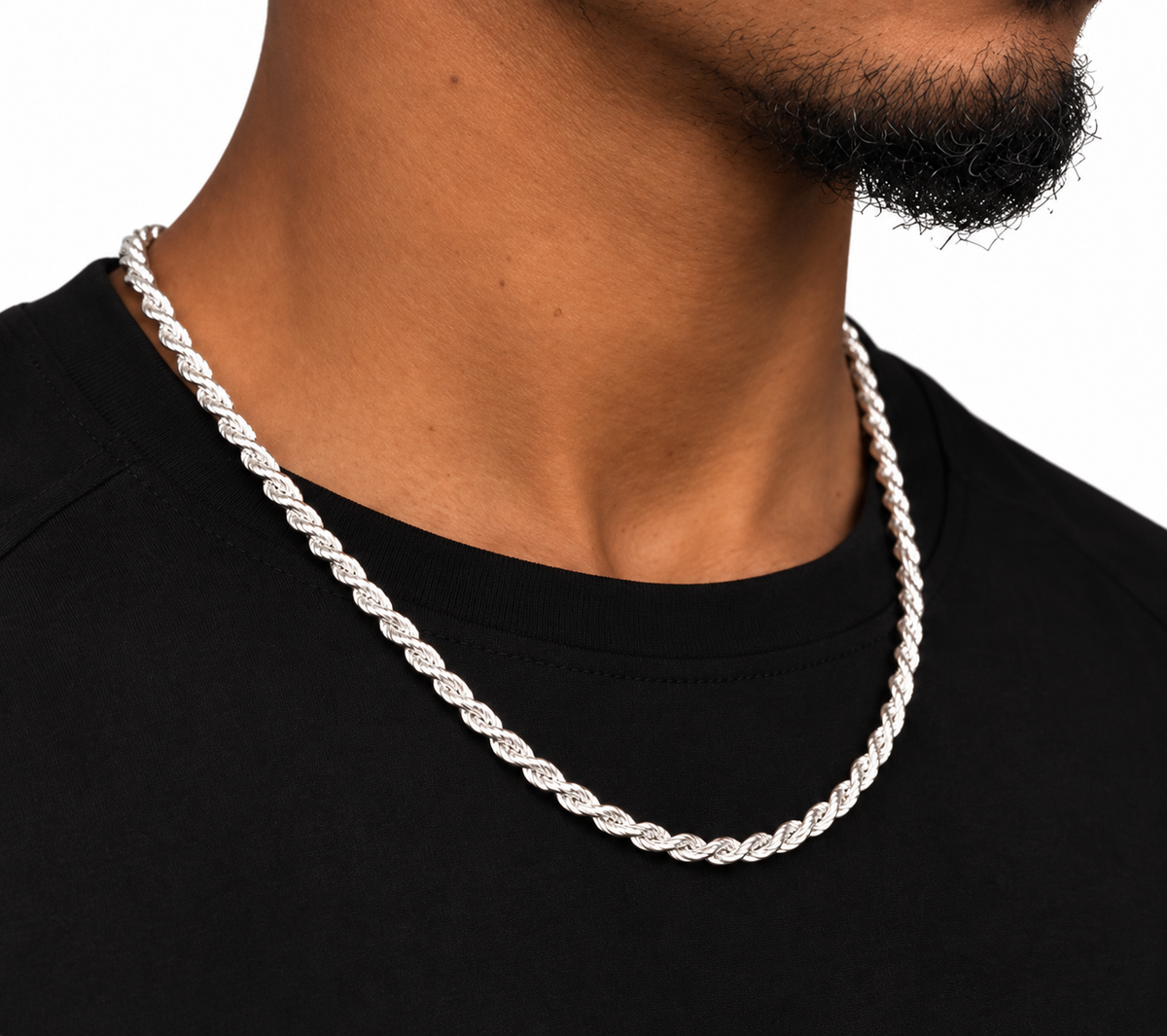 LUCENT HELIX Silver Rope Chain