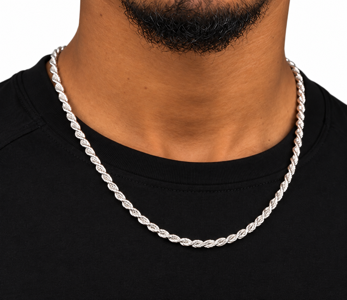 LUCENT HELIX Silver Rope Chain